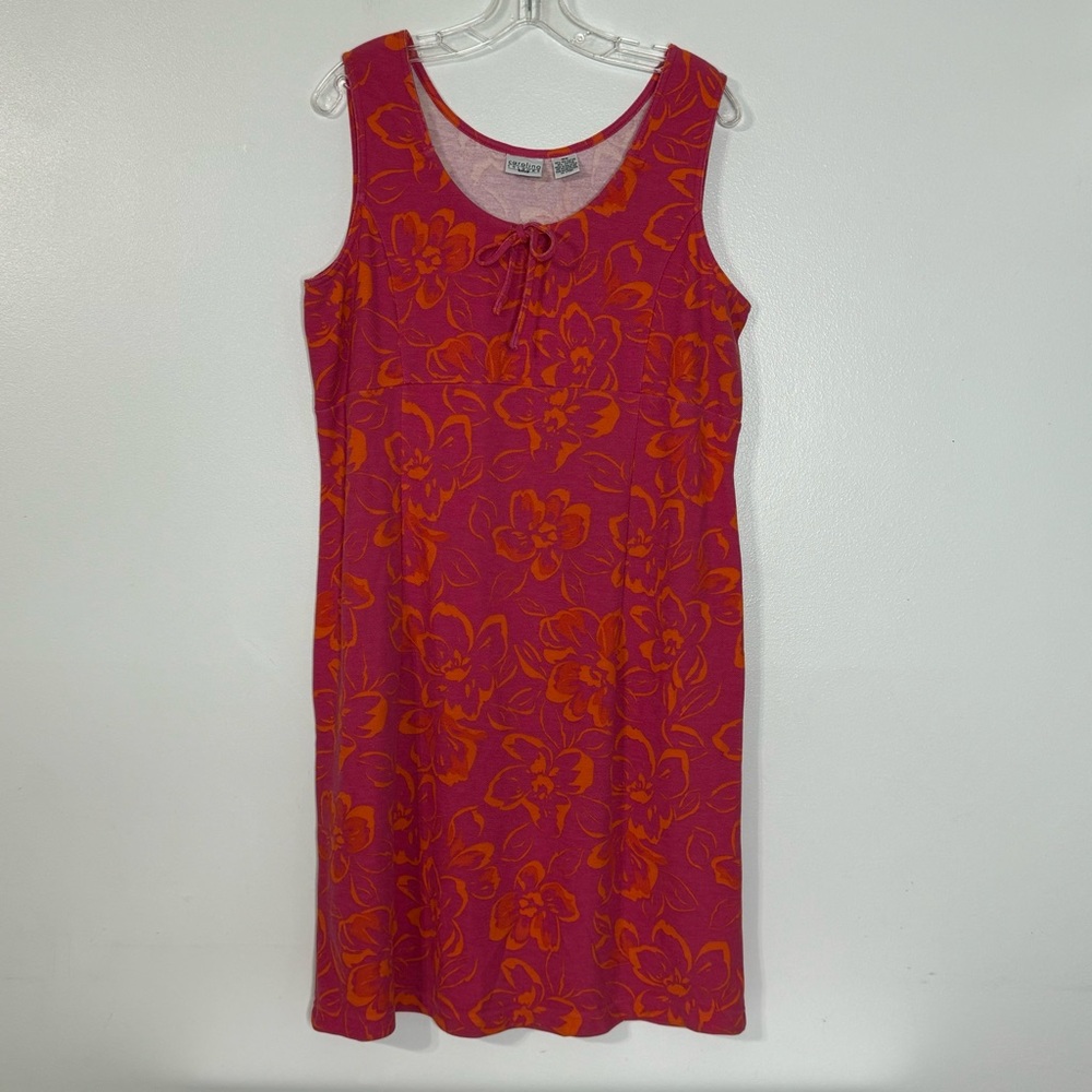 Vintage Carolina Colours Plus Red Floral Sleeveless Dress Women’s Size 16W